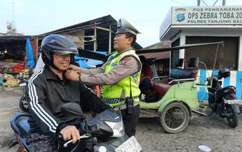 Satlantas Tanjungbalai Edukasi Tertib Lalu Lintas Saat Pos Padat Pagi