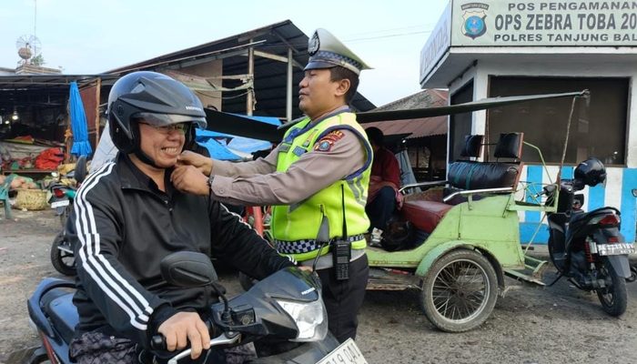 Satlantas Tanjungbalai Edukasi Tertib Lalu Lintas Saat Pos Padat Pagi