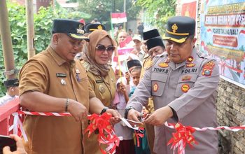 Wujud Nyata Dukung Asta Cita Presiden, Wakapolres Tanjungbalai Resmikan Jembatan Merah Putih