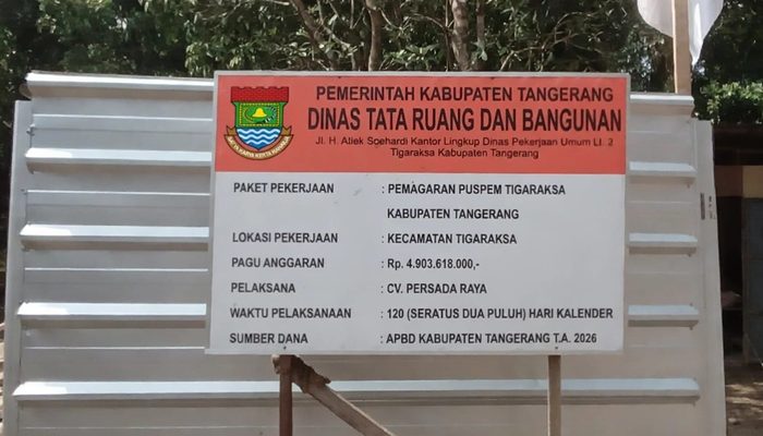 Proyek Pagar Puspemkab Tangerang Rp5 Miliar Disorot